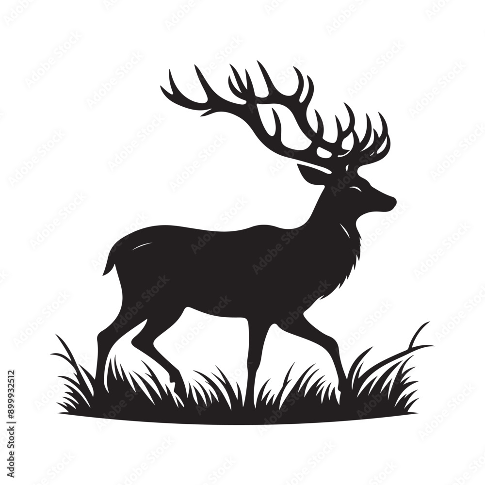Deer silhouette vector illustration Deer silhouette vector illustration
