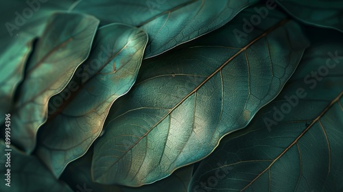 Nature leaves, green tropical forest, background illustration concept