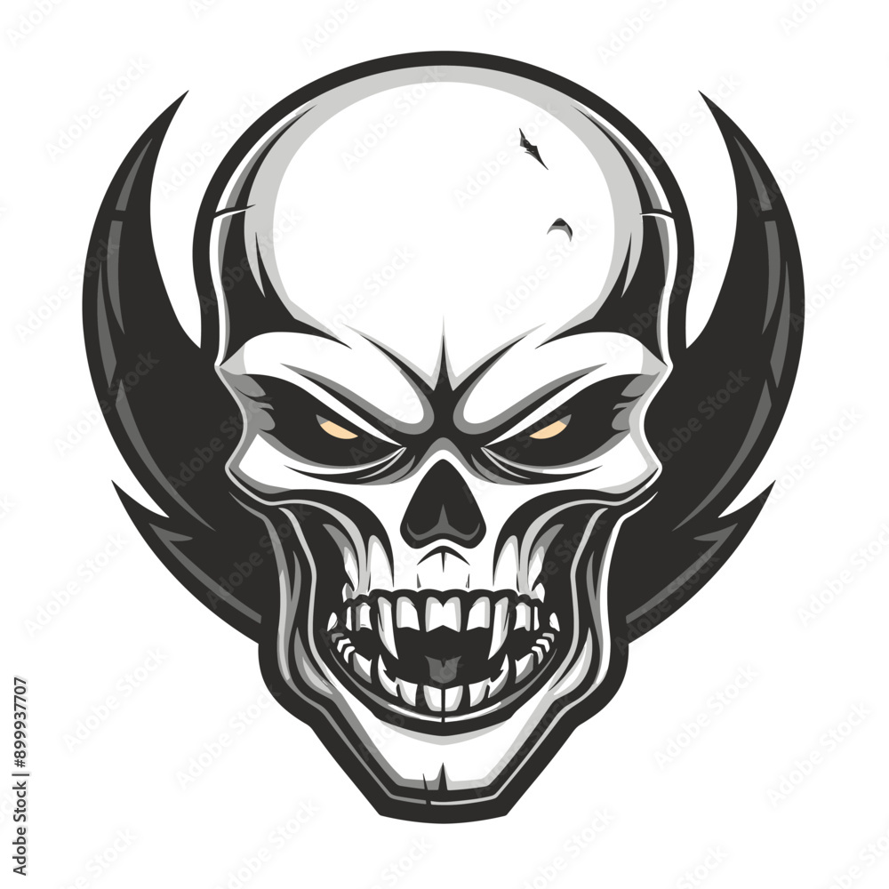 Skull vector mascot logo design with modern illustration concept style for badge, emblem and tshirt printing. Skull illustration for sport and esport team logotype. Skull sticker Skull vector mascot logo design with modern illustration concept style for badge, emblem and tshirt printing. Skull illustration for sport and esport team logotype. Skull sticker