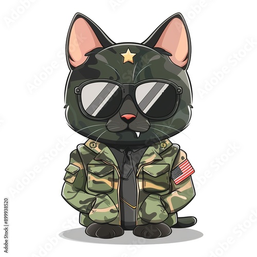 Locu Military animal fashion cartoon isolated whitebackground 16:9