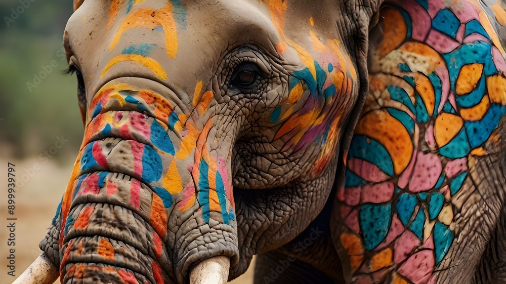 Obraz premium indian elephant in the zoo