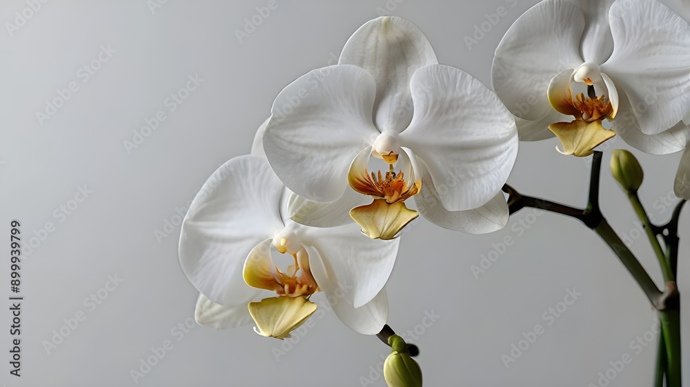 Fototapeta premium white orchid isolated on white