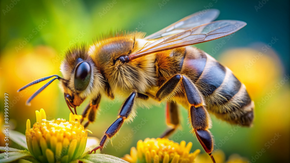 Honey bee nature. Generate Ai Honey bee nature. Generate Ai