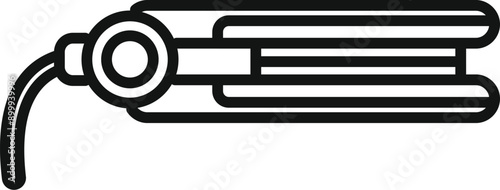 Professional hair straightener icon showing a hair salon tool for beauty and hairdressing