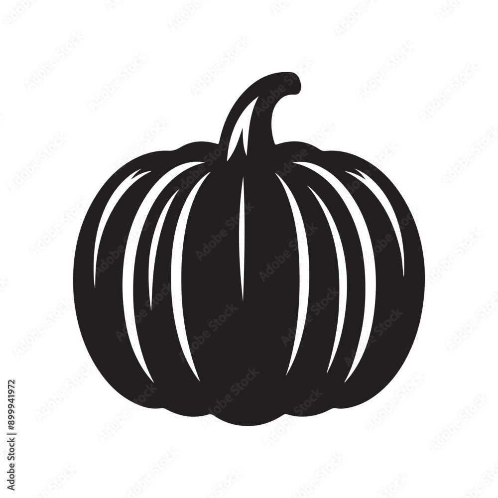Pumpkin silhouette vector illustration Pumpkin silhouette vector illustration