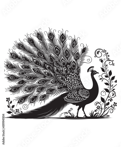 peafowl bird vector art,graphics peafowl birds icons set,vintage illustration peafowl bird clipart,vector peafowl birds flat style artwork design