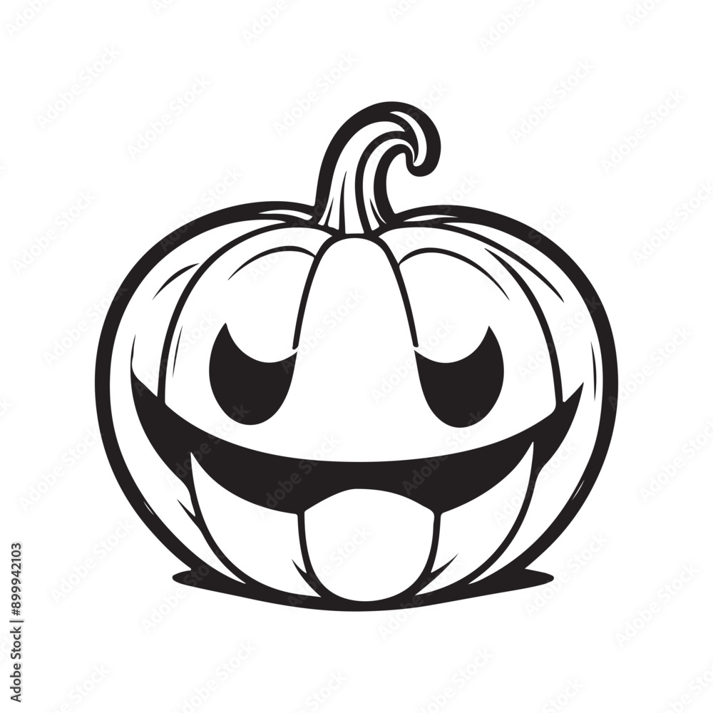 Pumpkin line art vector illustration Pumpkin line art vector illustration