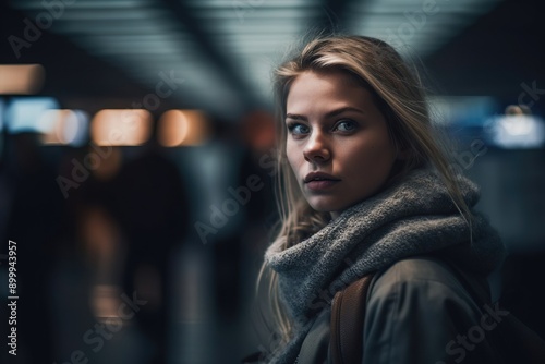 Young Beautiful Traveler Girl Looking For Her Flight Gate In Airport Terminal © Ievgen Skrypko