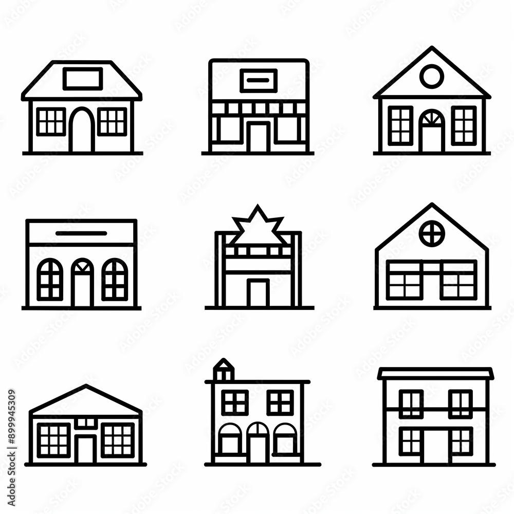 Fototapeta premium house icons set