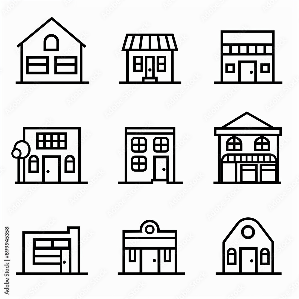 Fototapeta premium house icons set