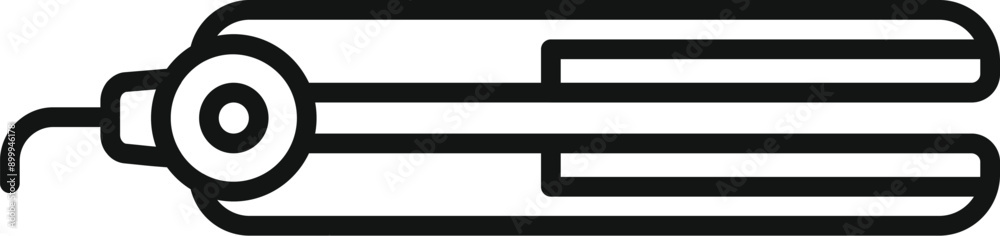 Hair straightener icon for hairdressers, depicting a tool for straightening hair used in beauty salons and at home Hair straightener icon for hairdressers, depicting a tool for straightening hair used in beauty salons and at home