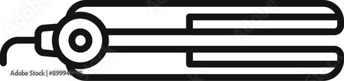 Hair straightener icon for hairdressers, depicting a tool for straightening hair used in beauty salons and at home