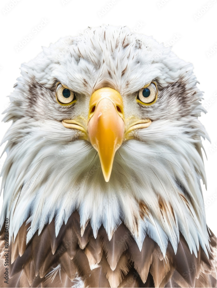 Obraz premium Majestic Bald Eagle CloseUp Portrait for Wildlife Conservation and Education
