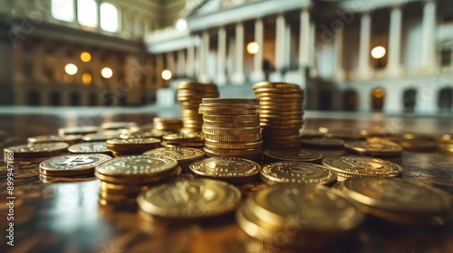 a stack of gold coins