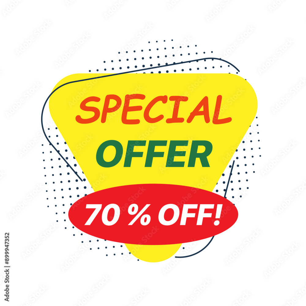 Bright colorful yellow and red triangular special offer banner Bright colorful yellow and red triangular special offer banner
