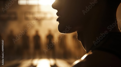 Tryouts Tryouts see athletes giving their all, with sunlight filtering through the gymnasium windows, spotlighting the determination on their faces, banner, with copy space