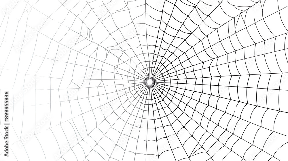 Obraz premium Vector Spiderweb, Graphic Illustrative for Halloween, Spooky and Intricate Web Design Element, png file, isolated on white