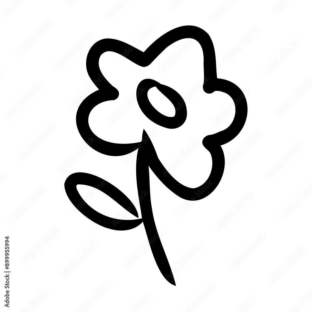 illustration of a flower sketch on white background illustration of a flower sketch on white background