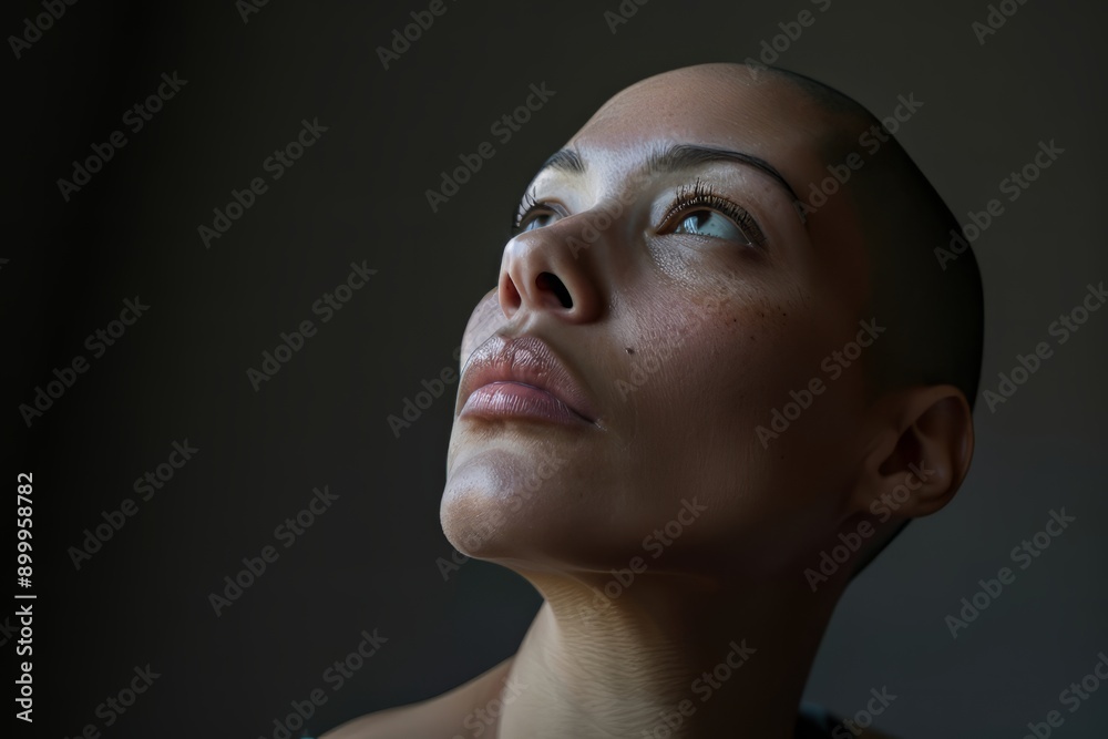 Power portraits of cancer patient. Oncology. Breast cancer. Chemotherapy Power portraits of cancer patient. Oncology. Breast cancer. Chemotherapy