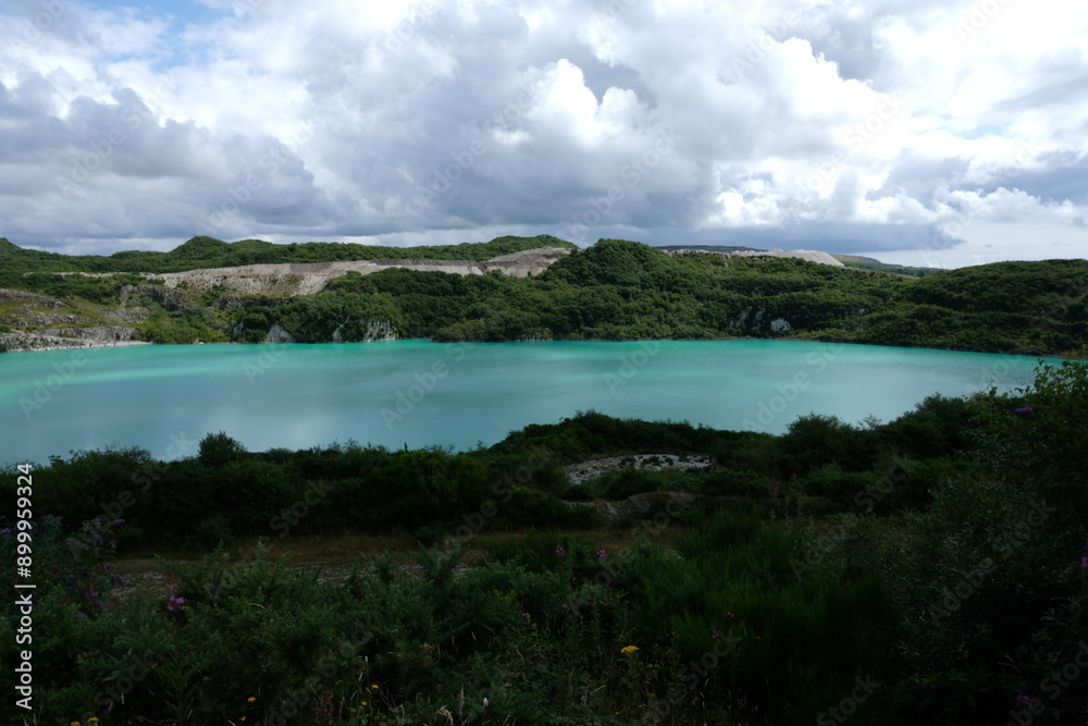 Goonvean China Clay Pit, Treviscoe, St Stephen-in-Brannel, Cornwall, England Goonvean China Clay Pit, Treviscoe, St Stephen-in-Brannel, Cornwall, England
