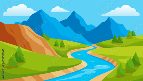 River vector art illustration © Ishraq