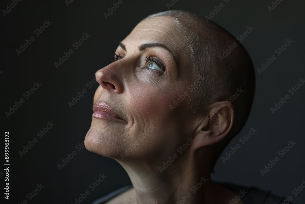 Power portraits of cancer patient. Oncology. Breast cancer. Chemotherapy Power portraits of cancer patient. Oncology. Breast cancer. Chemotherapy