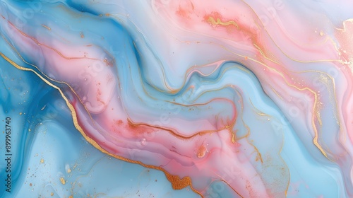 Wallpaper Mural Marble abstract background. Marbling artwork texture. Agate ripple pattern. Gold powder. Torontodigital.ca