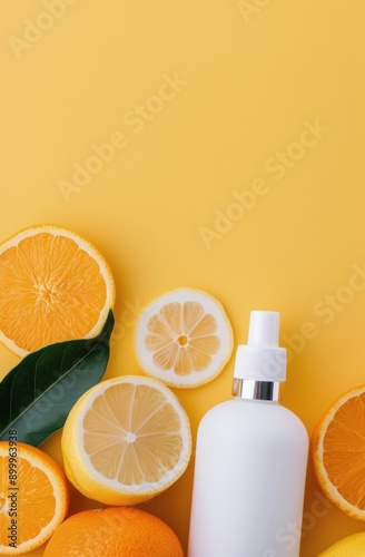 Lemon and Citrus-Scented Serum Bottle