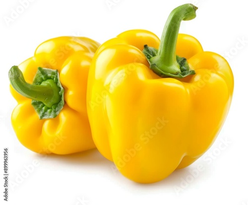 yellow bell pepper on a white background