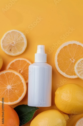 Lemon and Citrus-Scented Serum Bottle