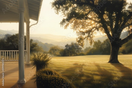 Morning View From A Porch