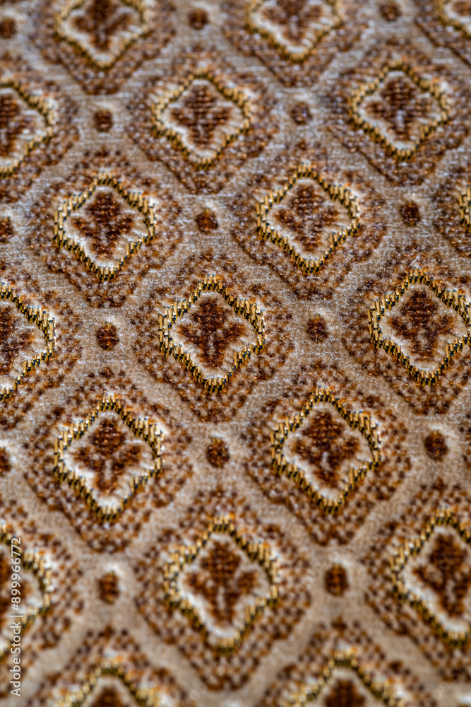 close-up of a pattern on an old armchair cover close-up of a pattern on an old armchair cover