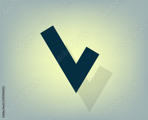 Vector illustration with shadow on gradient background
