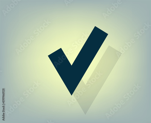 Vector illustration with shadow on gradient background