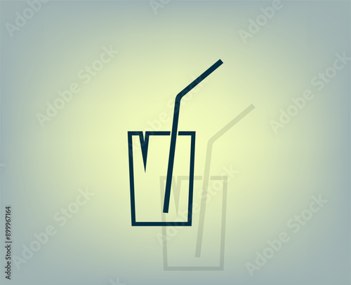 Vector illustration with shadow on gradient background