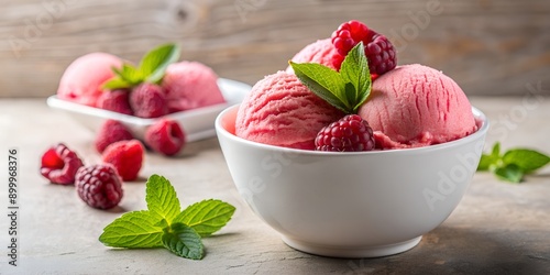 cream with strawberries photo