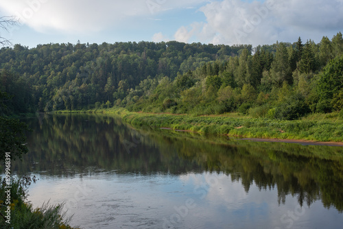 Gauja river in Sigulda, Latvia on a sunny July day