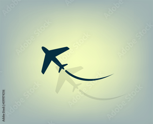 Vector illustration with shadow on gradient background