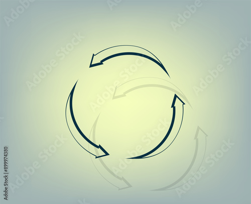Vector illustration with shadow on gradient background