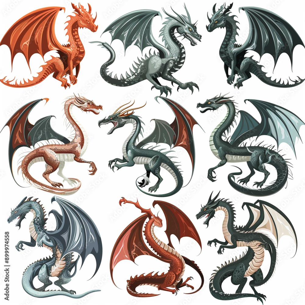 Fototapeta premium fantasy divinity ,dragons and fairy,fantasy book illustrations