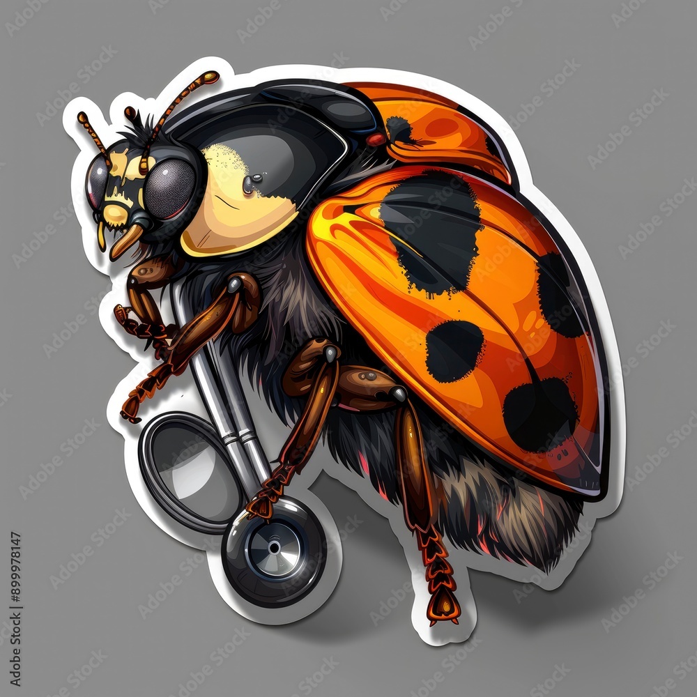 Obraz premium Ladybug Doctor with