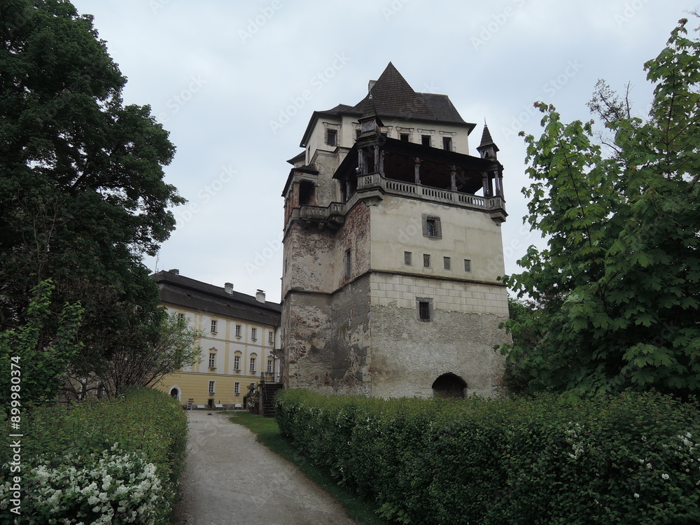 Blatna historical Gothic medieval water castle with towers and turrets, plus extensive grounds home to fallow deer and a cafe.
Blatna historical Gothic medieval water castle with towers and turrets, plus extensive grounds home to fallow deer and a cafe.