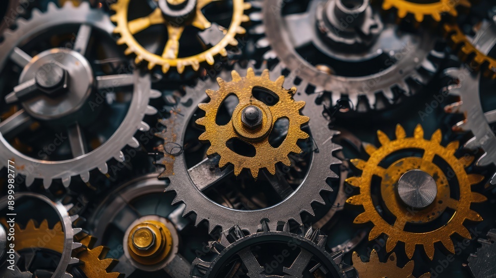 Gears and cogs meshing together, illustrating teamwork Gears and cogs meshing together, illustrating teamwork