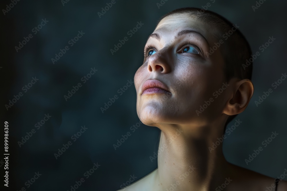Power portraits of cancer patient. Oncology. Breast cancer. Chemotherapy Power portraits of cancer patient. Oncology. Breast cancer. Chemotherapy