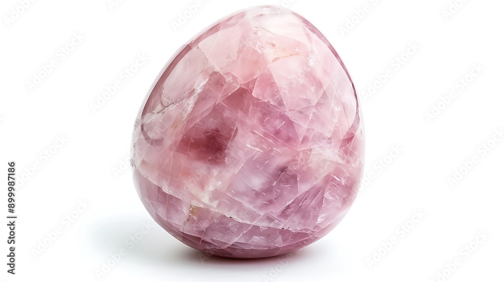 Rose gemstone isolated white background Rose gemstone isolated white background