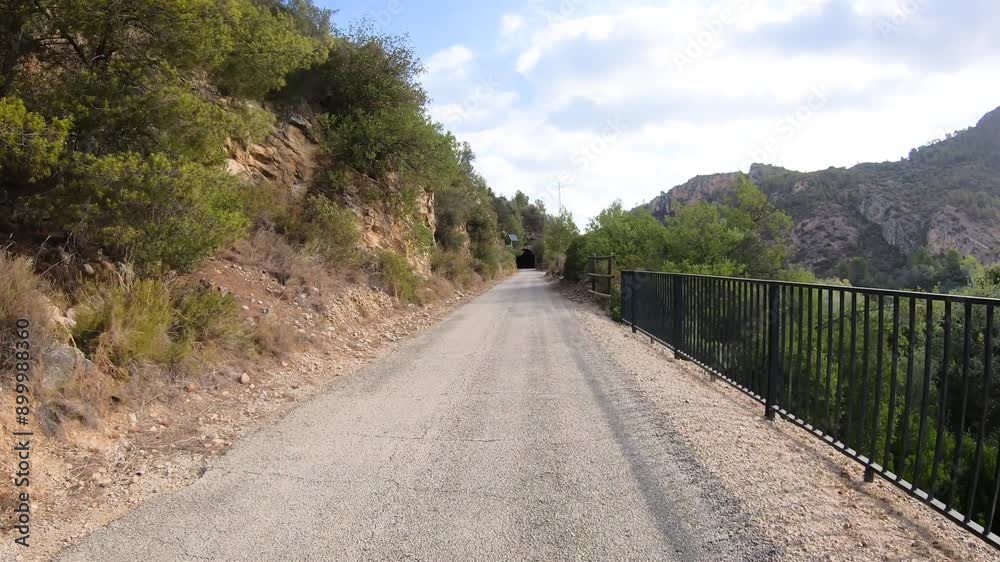 Camino del Ebro - Greenway of the Val de Zafan after Xerta, Lower Ebro region, Province of Tarragona, Catalonia, Spain Camino del Ebro - Greenway of the Val de Zafan after Xerta, Lower Ebro region, Province of Tarragona, Catalonia, Spain