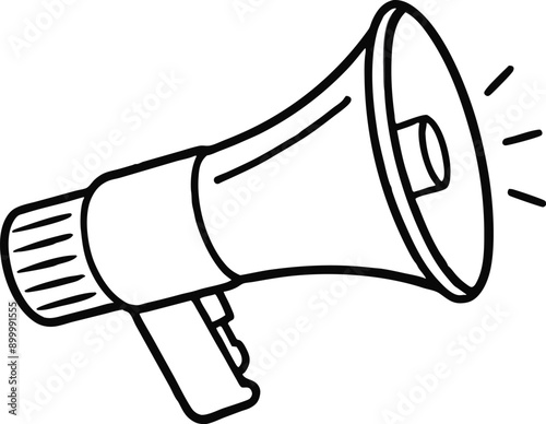 hand holding megaphone bullhorn vector illustration 