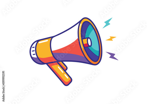 hand holding megaphone bullhorn vector illustration 