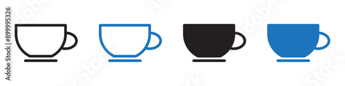 coffee cup icon set sign set in outline style graphics design