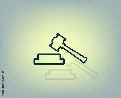 Vector illustration with shadow on gradient background